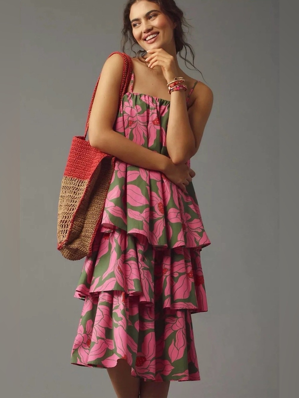 Anthropologie Corey Lynn Calter Size S • Tiered Midi Dress.